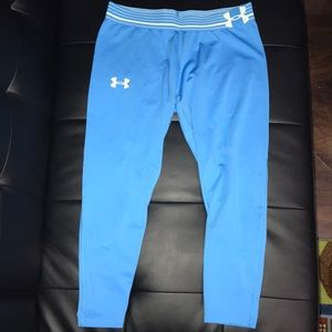 under armour blue and white leggings